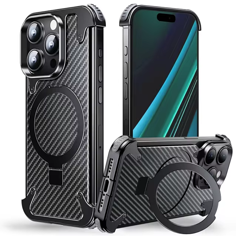 Capinha para iPhone em Carbono com Carregamento Magnético MagSafe