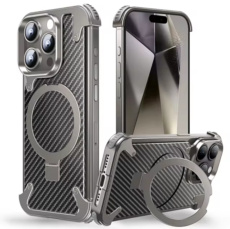 Capinha para iPhone em Carbono com Carregamento Magnético MagSafe