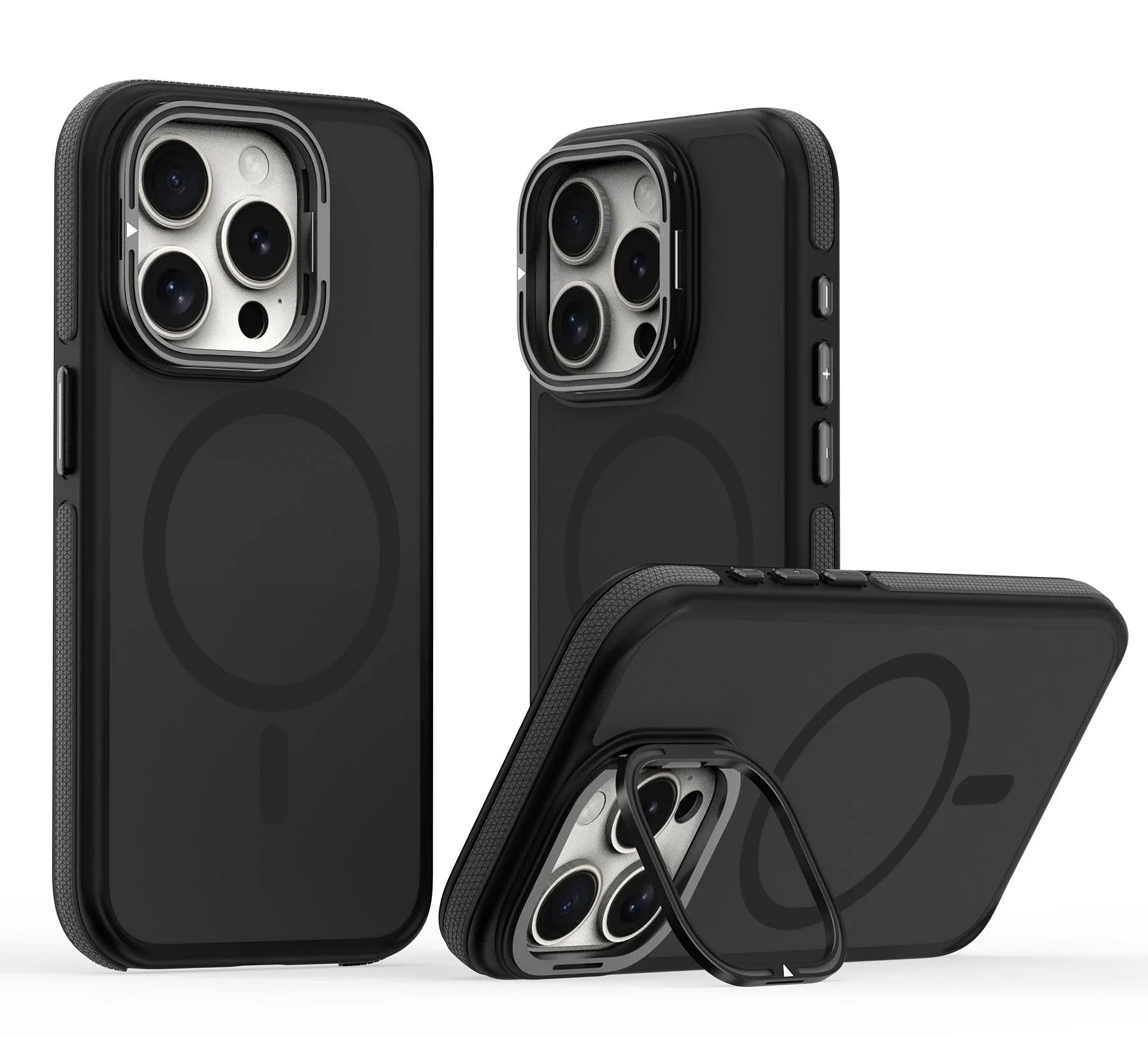 Capinha para iPhone Minimal Pro com Suporte de Câmeras Ajustável e Compatibilidade MagSafe