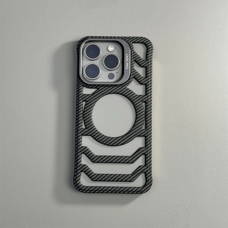 Capinha Slim Carbon para iPhone com Carregamento MagSafe