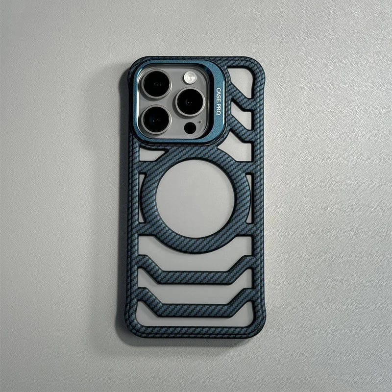 Capinha Slim Carbon para iPhone com Carregamento MagSafe