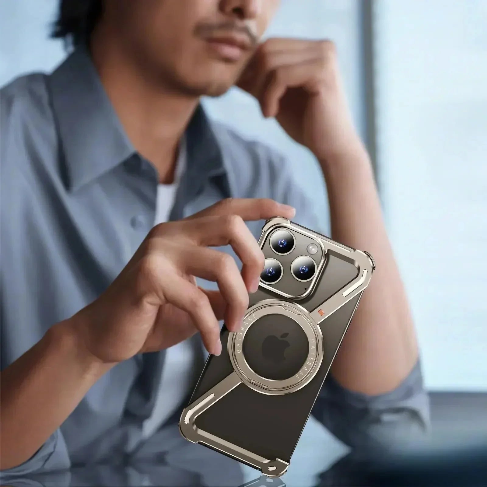 Case de Alumínio para iPhone Nano com Carregamento MagSafe