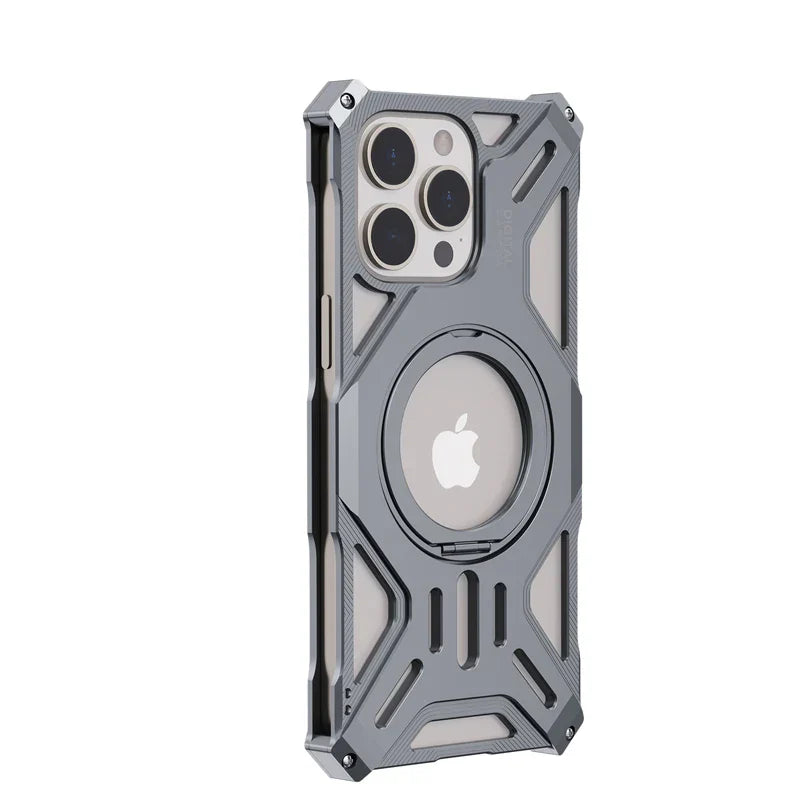 Case de Metal com Armadura e Carregamento MagSafe para iPhone