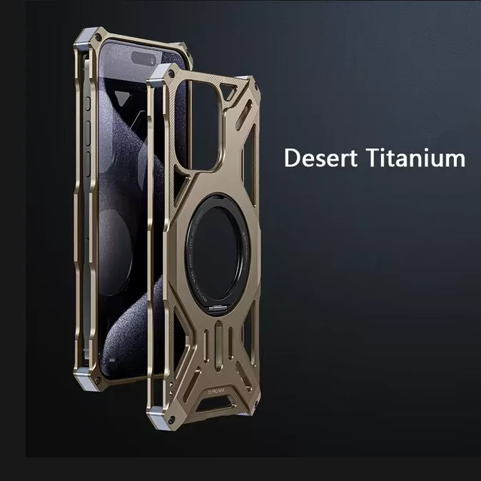 Case de Metal com Armadura e Carregamento MagSafe para iPhone