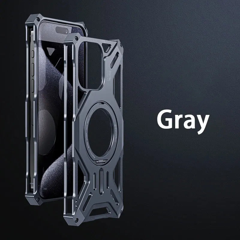 Case de Metal com Armadura e Carregamento MagSafe para iPhone