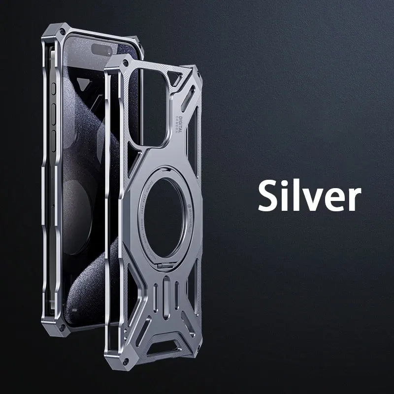 Case de Metal com Armadura e Carregamento MagSafe para iPhone