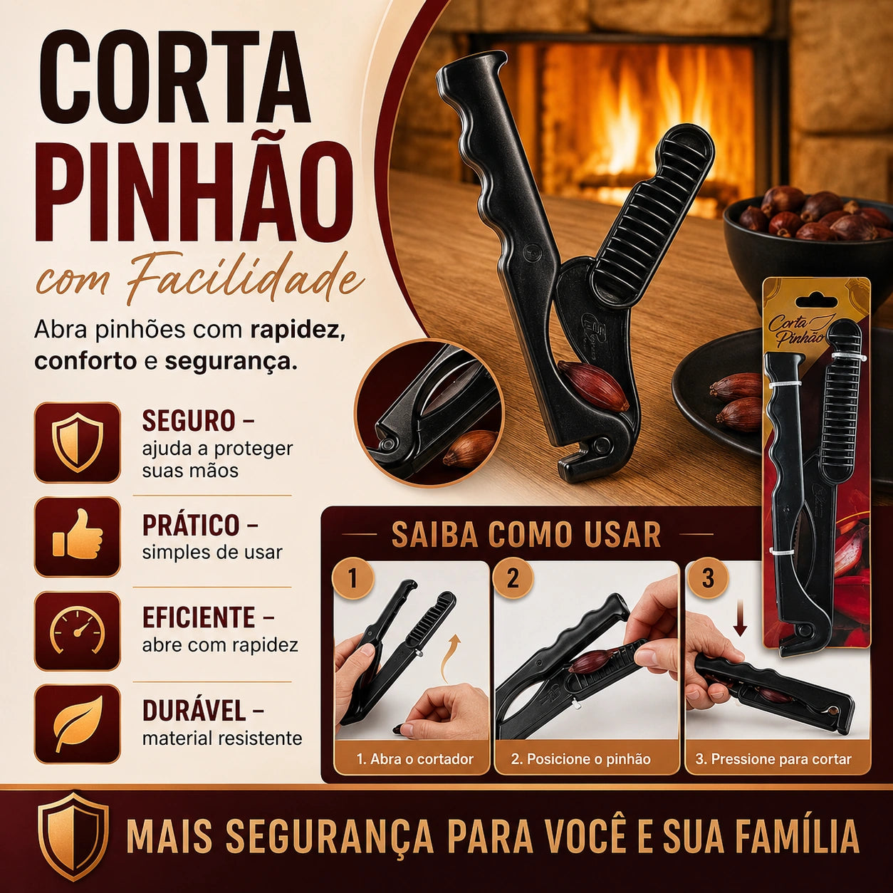 Descascador de Pinhão Manual