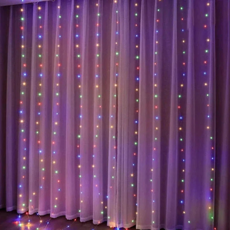 Cortina de Luzes LED Natalina para Decoração Festiva