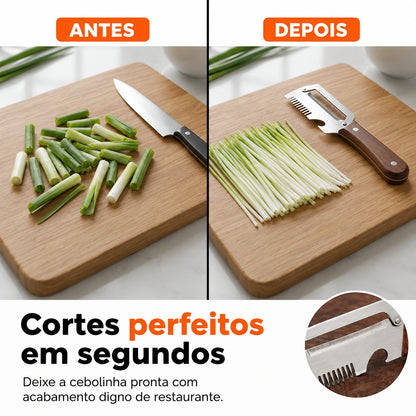 Uso do descascador multifuncional na cozinha