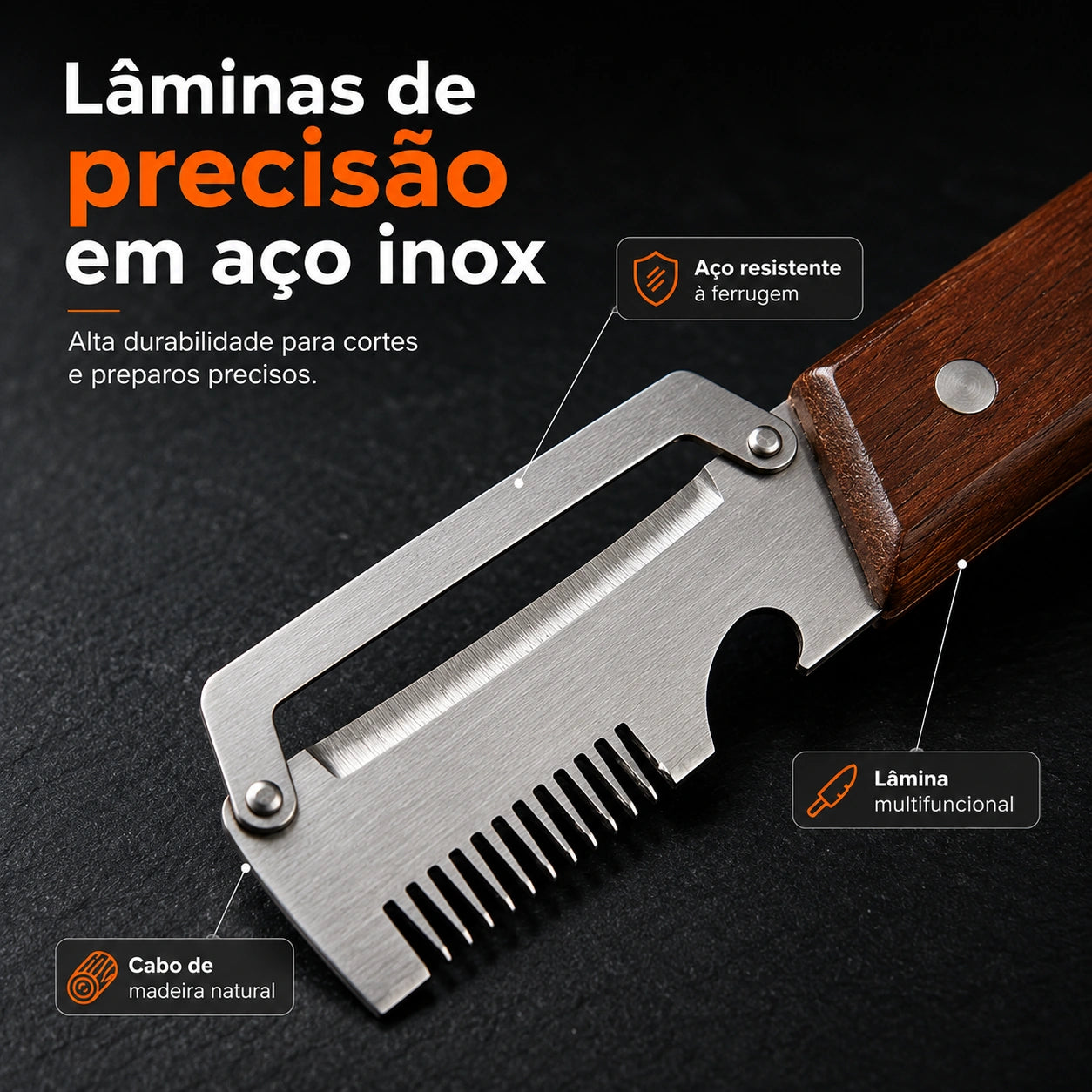 Descascador de Legumes Multifuncional 3 em 1