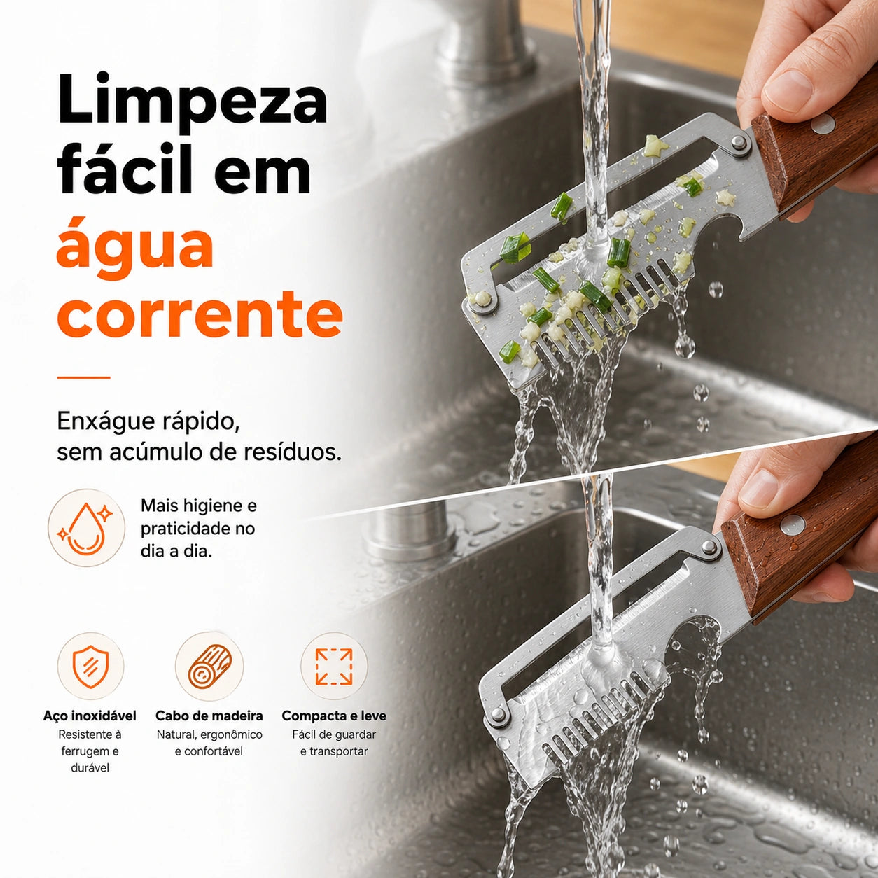 Descascador de Legumes Multifuncional 3 em 1