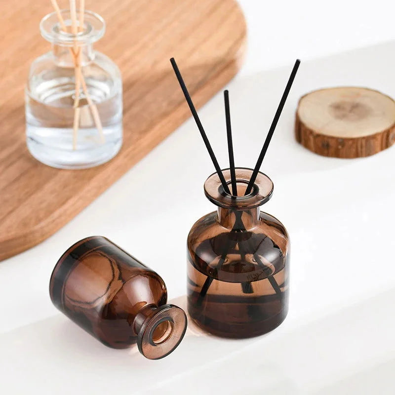 Difusor de Óleo Essencial Decorativo com Varetas e Frasco de Vidro - Aromatizador de Ambiente