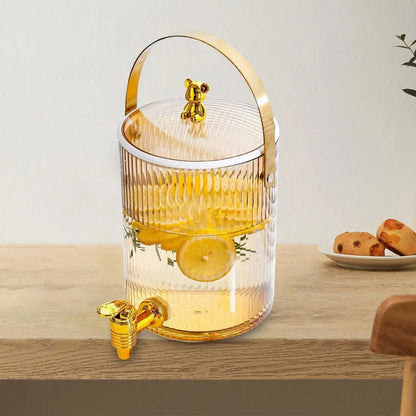 Dispenser de Bebidas 3,6L Transparente com Alça Portátil