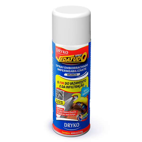 Embalagem original do Spray Dryko Vedatudo 400 ml na cor branco