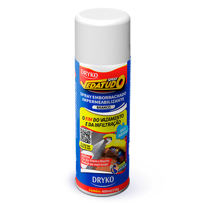 Embalagem original do Spray Dryko Vedatudo 400 ml na cor branco