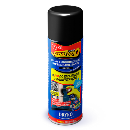 Embalagem original do Spray Dryko Vedatudo 400 ml na cor preto