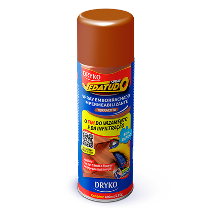Embalagem original do Spray Dryko Vedatudo 400 ml na cor terracota