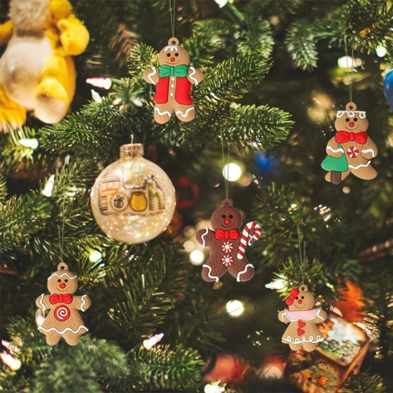 Enfeite de Natal em Formato de Biscoito - Pacote com 12 Unidades