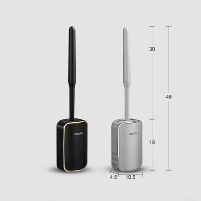 Escova sanitária de silicone com suporte para banheiro