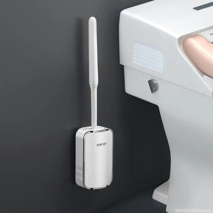 Escova sanitária de silicone com suporte para banheiro
