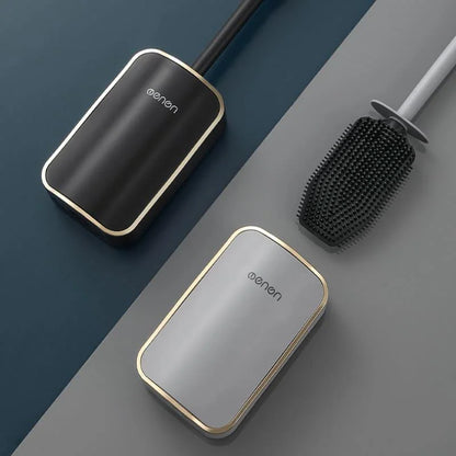 Escova sanitária de silicone com suporte para banheiro