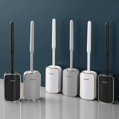 Escova sanitária de silicone com suporte para banheiro