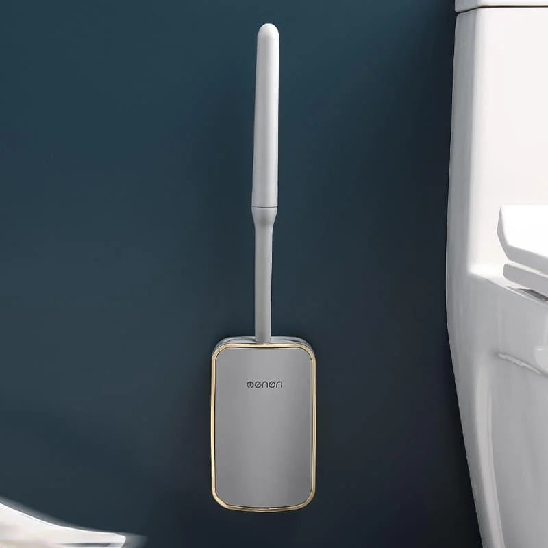 Escova sanitária de silicone com suporte para banheiro