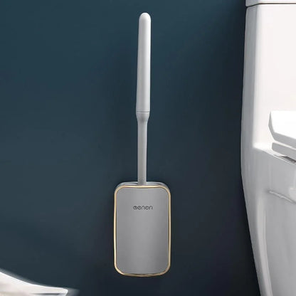 Escova sanitária de silicone com suporte para banheiro