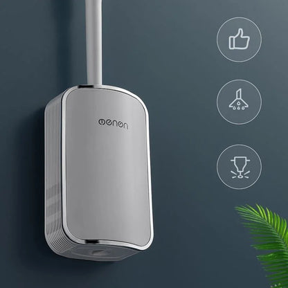Escova sanitária de silicone com suporte para banheiro
