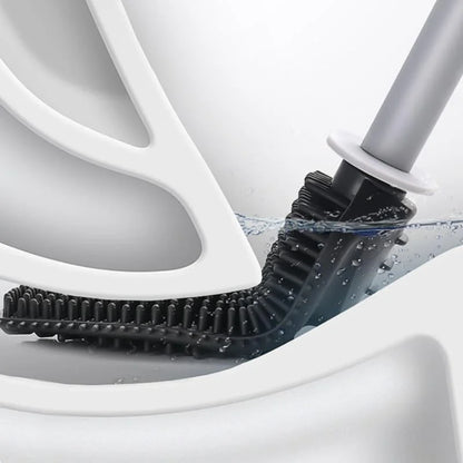 Escova sanitária de silicone com suporte para banheiro