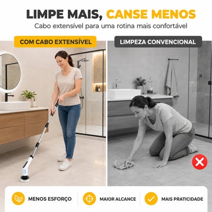 Escova Elétrica de Limpeza 9 em 1 Recarregável