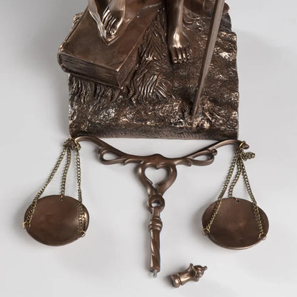 Escultura Themis Deusa da Justiça em Resina para Decoração de Interiores