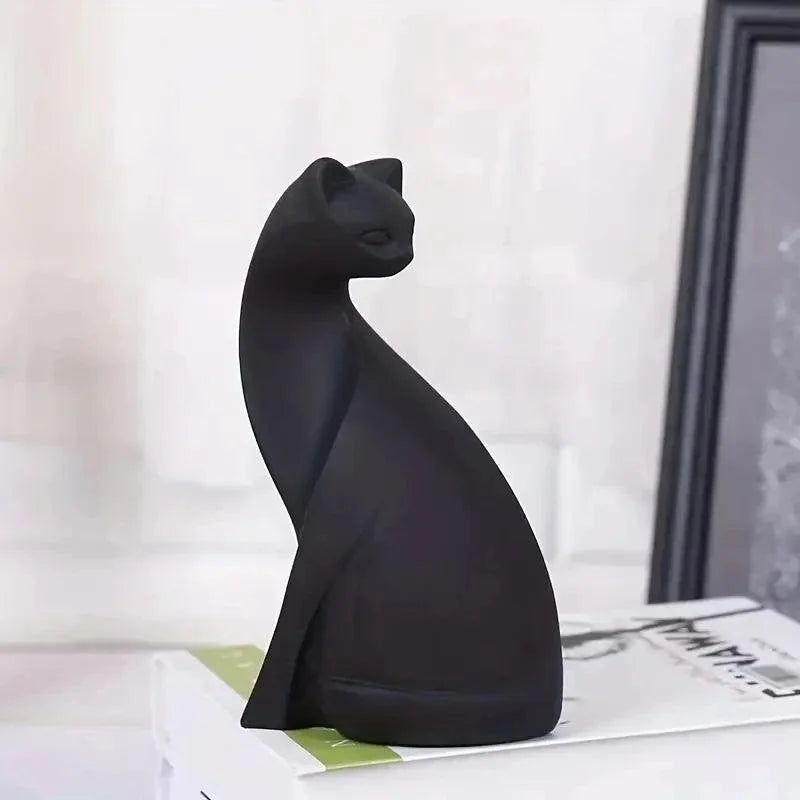 Estátuas Decorativas de Gatos em Resina para Decoração de Ambientes