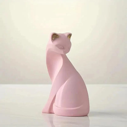 Estátuas Decorativas de Gatos em Resina para Decoração de Ambientes