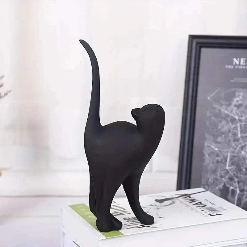 Estátuas Decorativas de Gatos em Resina para Decoração de Ambientes