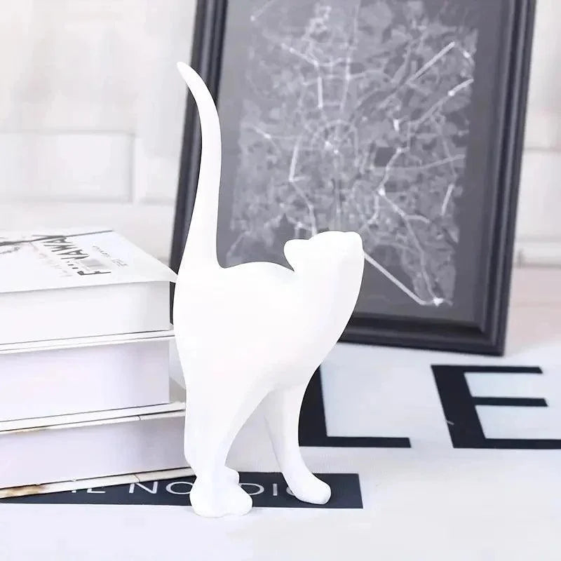 Estátuas Decorativas de Gatos em Resina para Decoração de Ambientes