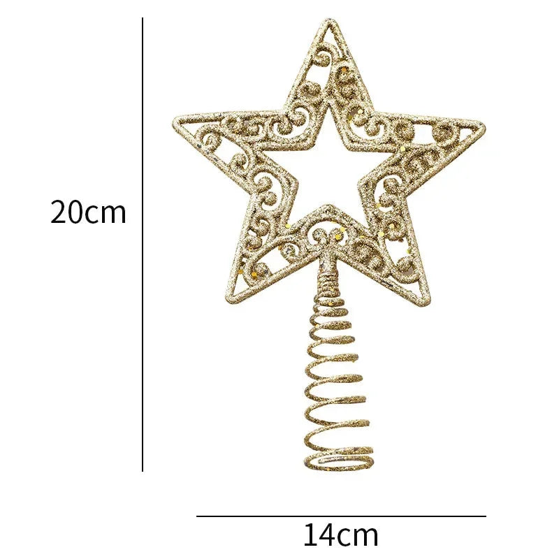 Estrela Brilhante Decorativa para Topo de Árvore de Natal