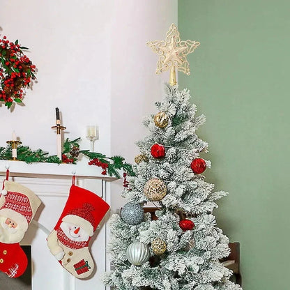 Estrela Brilhante Decorativa para Topo de Árvore de Natal