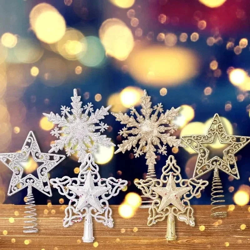 Estrela Brilhante Decorativa para Topo de Árvore de Natal