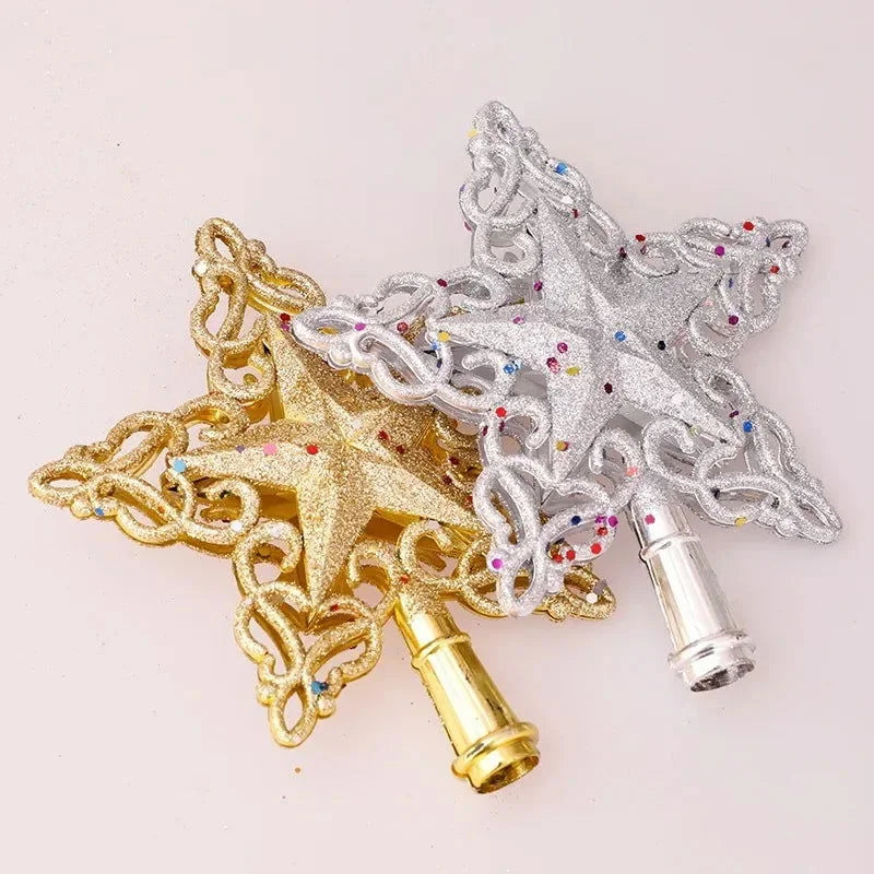 Estrela Brilhante Decorativa para Topo de Árvore de Natal