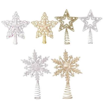 Estrela Brilhante Decorativa para Topo de Árvore de Natal