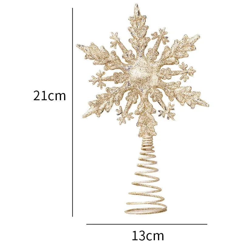 Estrela Brilhante Decorativa para Topo de Árvore de Natal