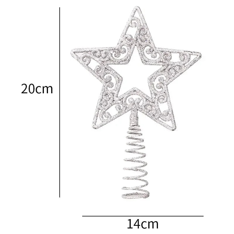 Estrela Brilhante Decorativa para Topo de Árvore de Natal