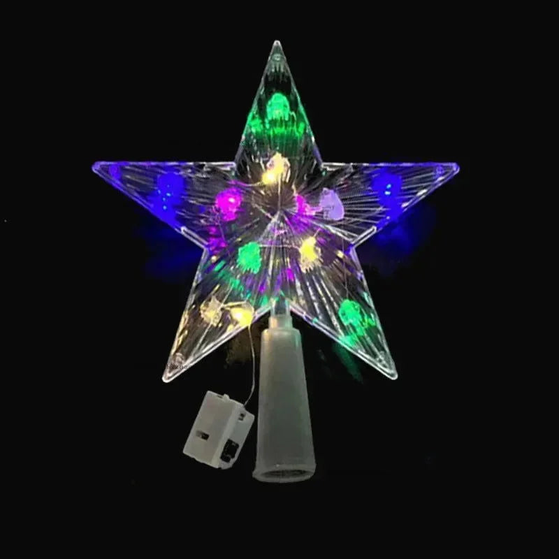 Estrela LED Acrílica Iluminada para Topo de Árvore de Natal