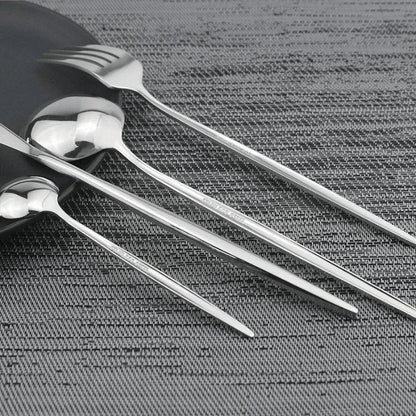 Faqueiro Luxuoso 24 Peças em Aço Inoxidável para Jantar