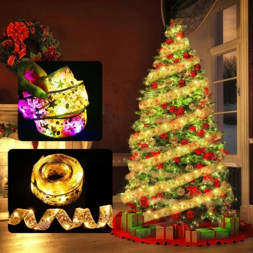 Fita LED Decorativa para Árvore de Natal com Iluminação Brilhante