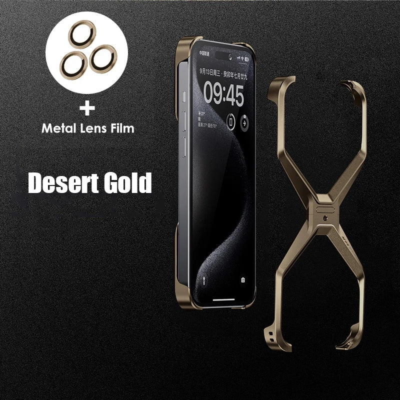 Capa para IPhone de Metal Minimalista Reforçada