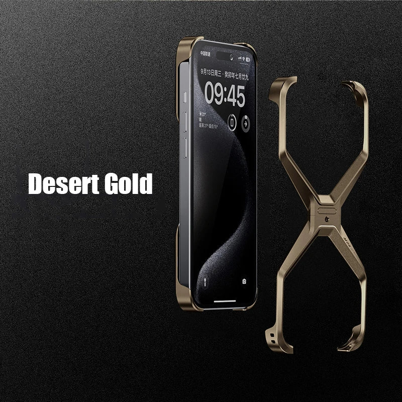 Capa para IPhone de Metal Minimalista Reforçada