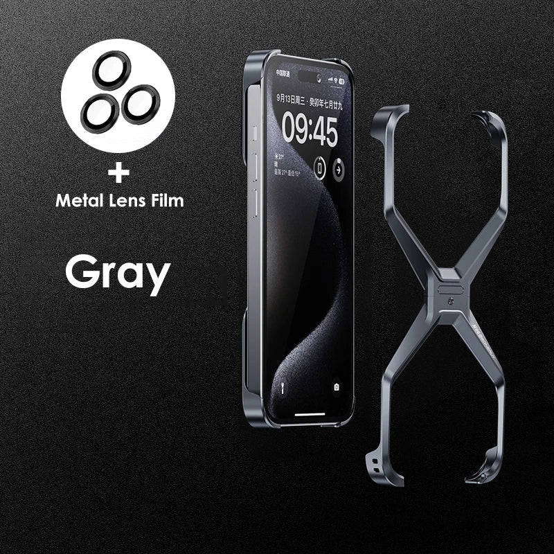 Capa para IPhone de Metal Minimalista Reforçada