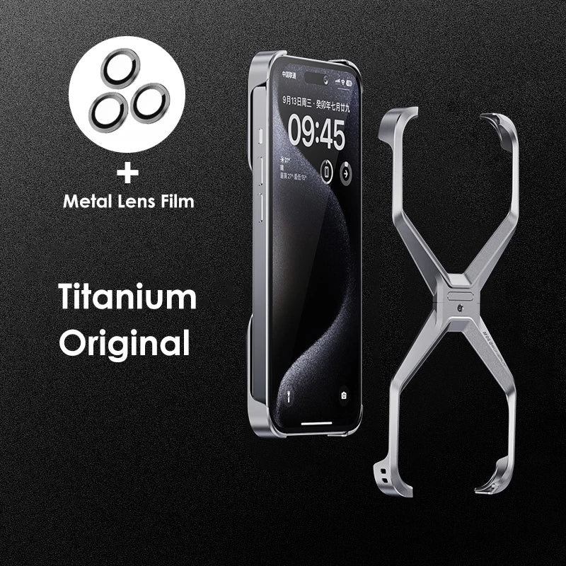 Capa para IPhone de Metal Minimalista Reforçada